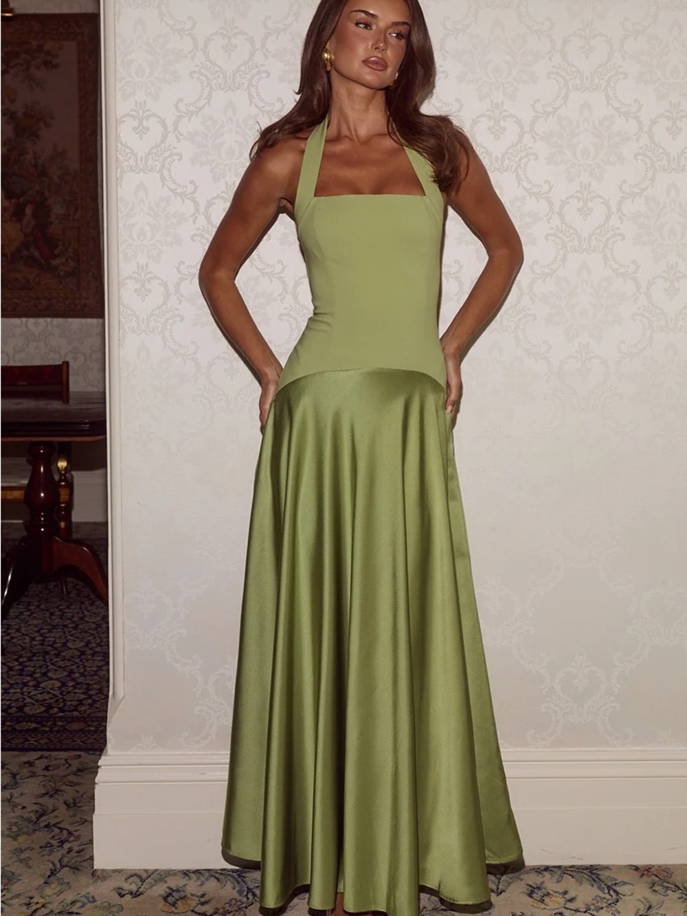 Runaway The Label ODINA Square Neck Maxi Dress